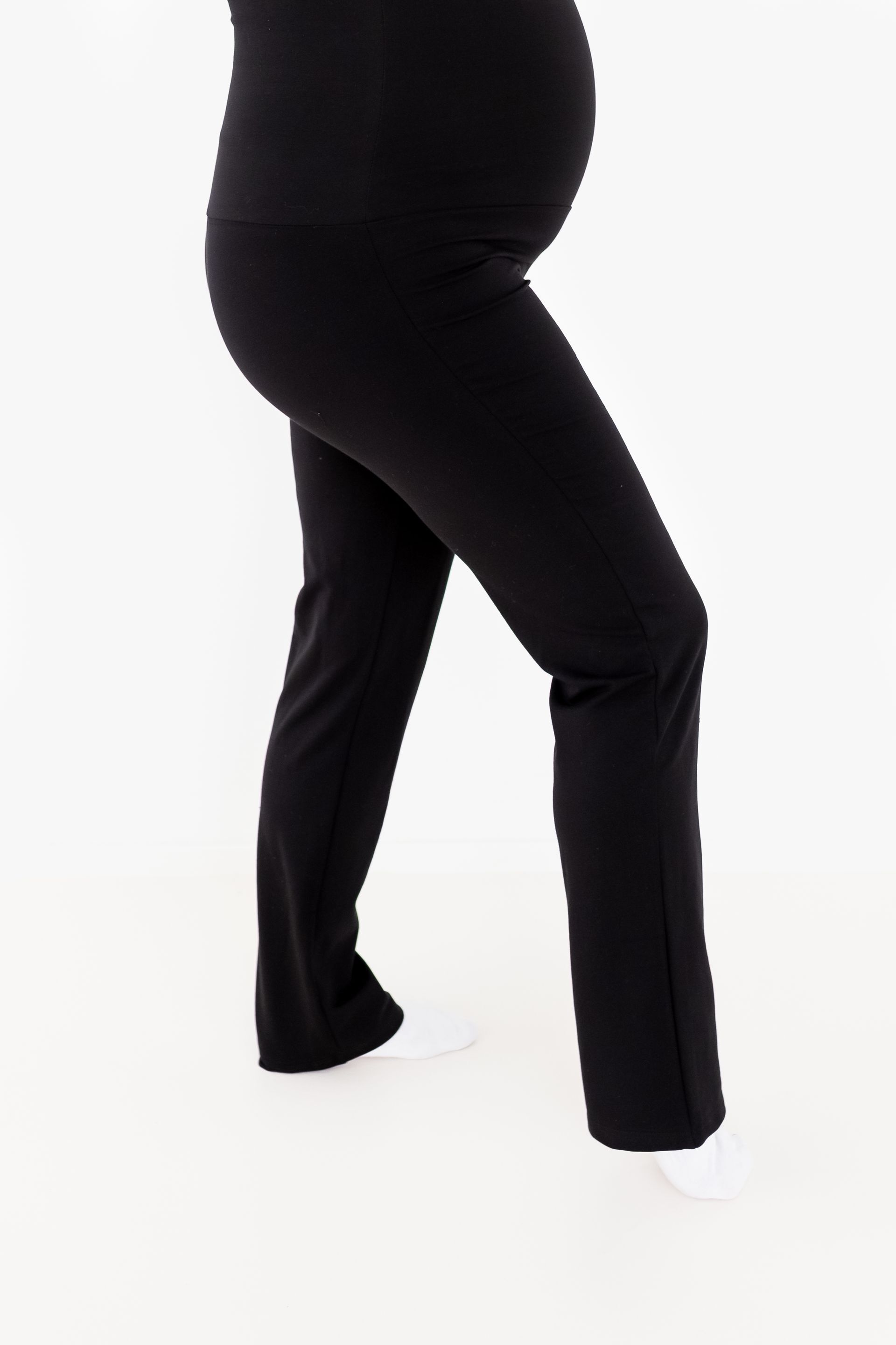 Nosečniške dolge hlače brez žepov (srednje debele)