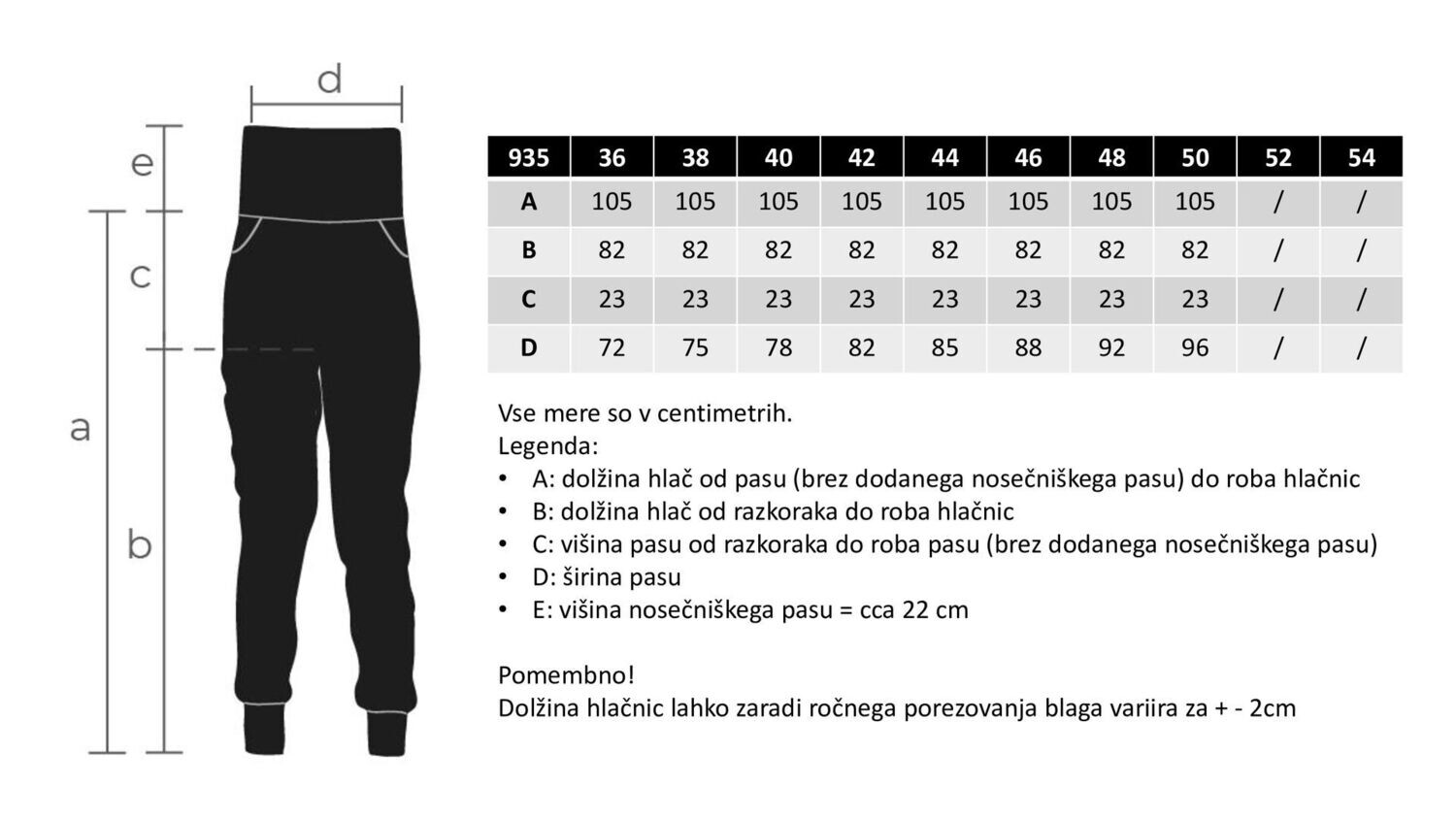Nosečniške dolge hlače s patenti (kosmatene)