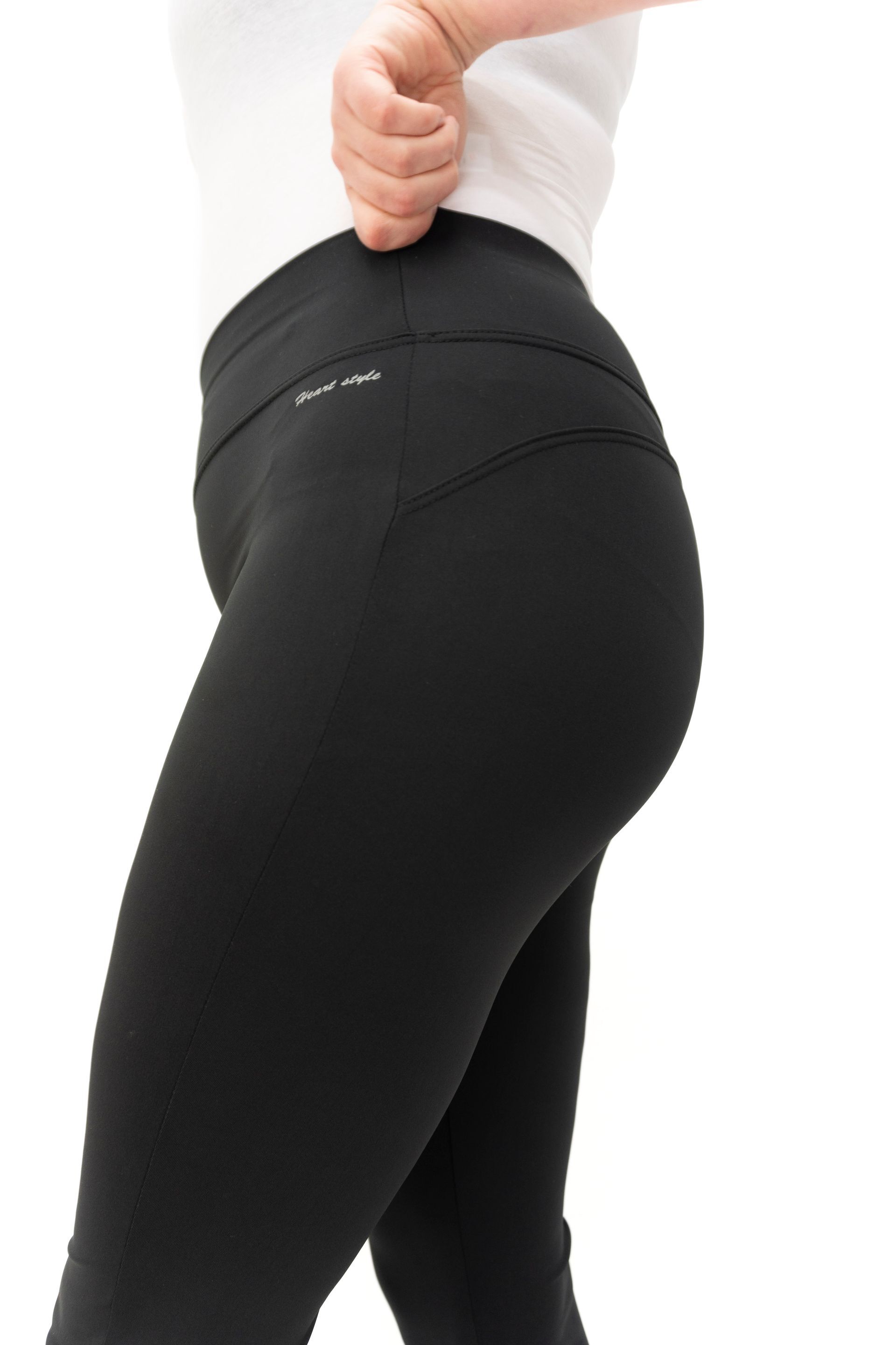 7/8 športne pajkice (gladek, športen material, povišan pas)