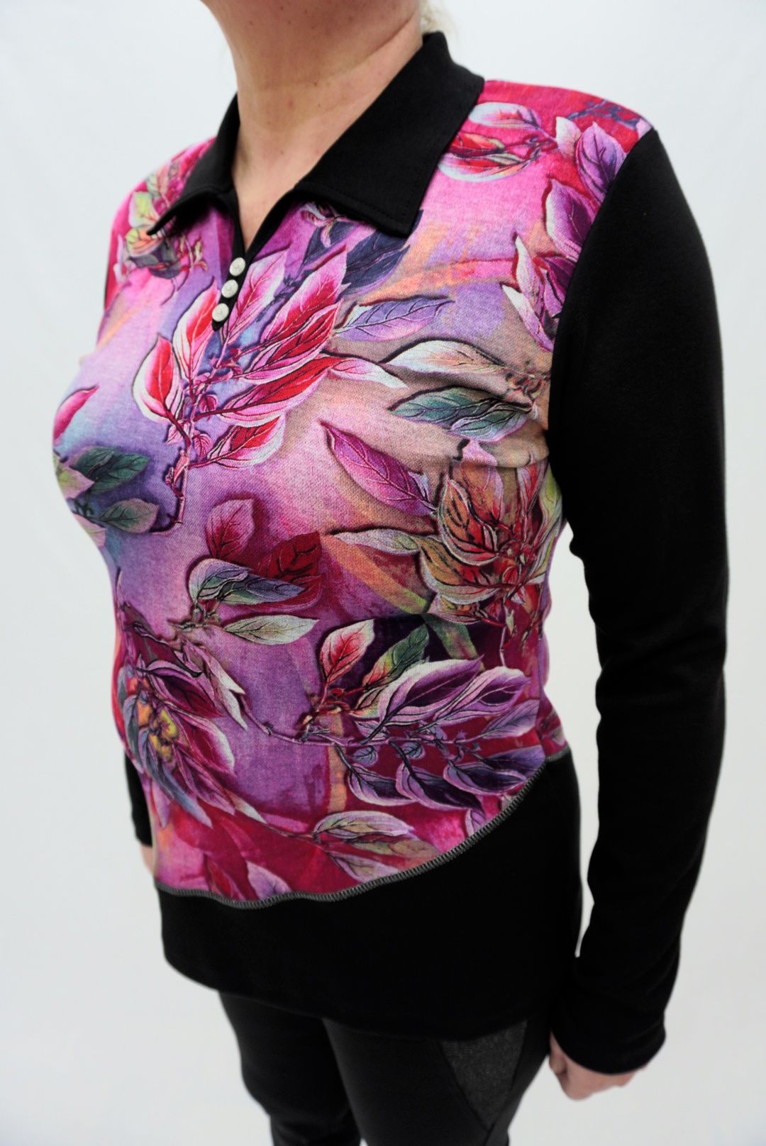 Majica z ovratnikom (pink)