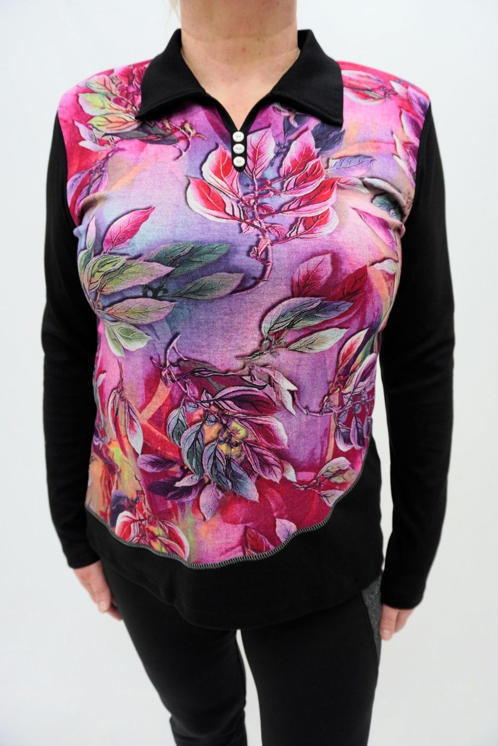 Majica z ovratnikom (pink)