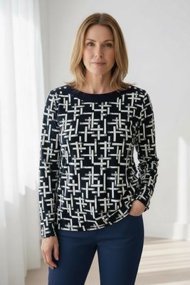 Elegantna majica z gumbi (vzorec črtice)