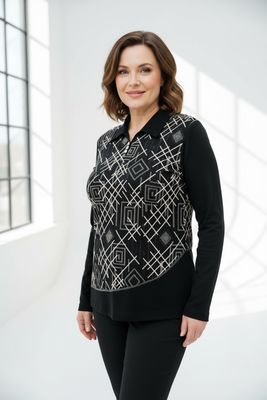 Majica z ovratnikom (črna)