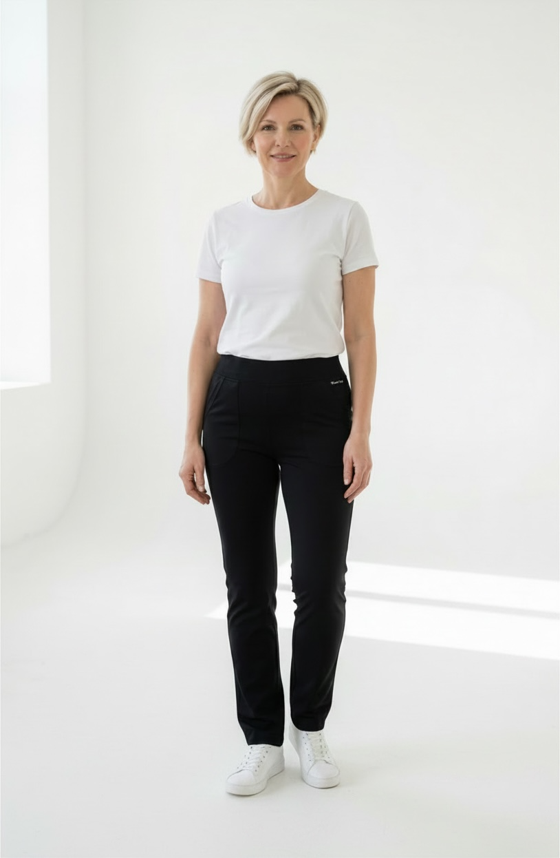 Dolge hlače z žepi (kosmatene)