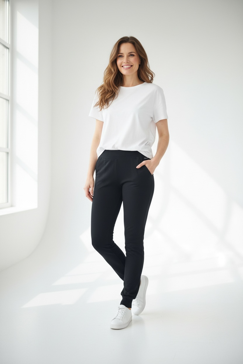 Dolge hlače s patenti (kosmatene)