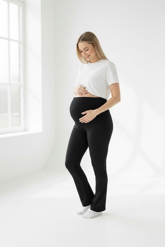 Nosečniške dolge hlače brez žepov (tanke)