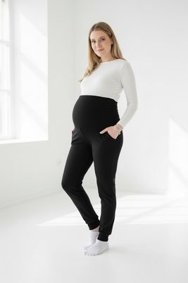 Nosečniške dolge hlače s patenti
