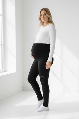 Nosečniške dolge punto roma pajkice z zadrgo