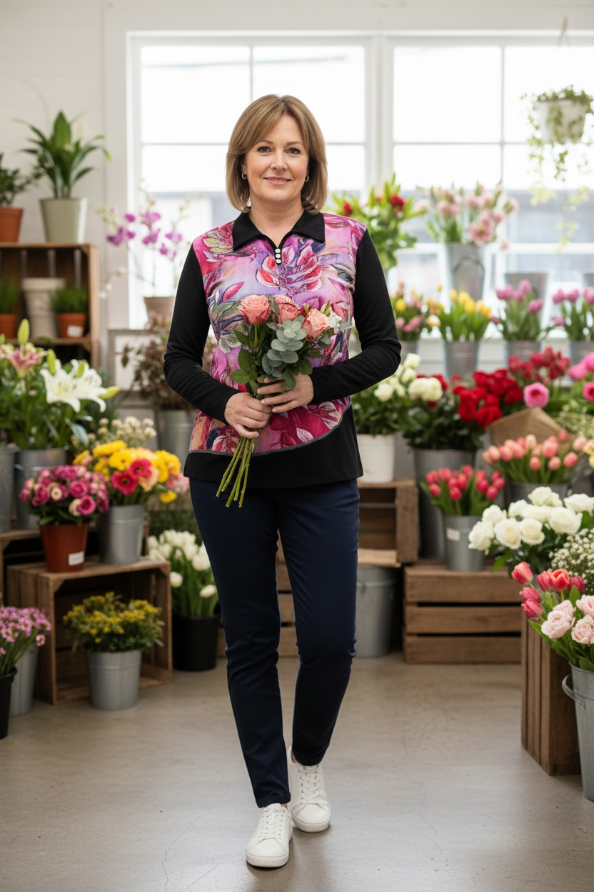 Majica z ovratnikom (pink)