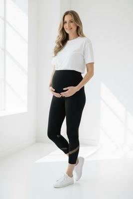 Nosečniške 7/8 pajkice z mrežico