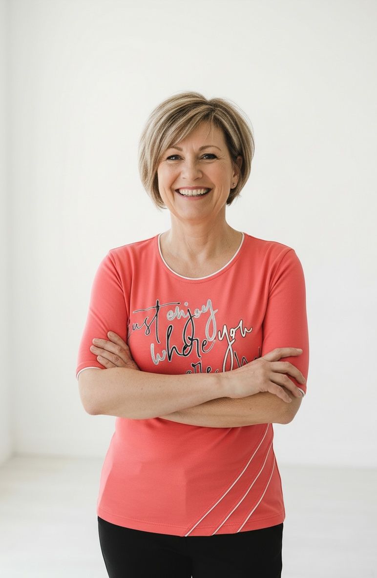 Majica s podaljšanim kratkim rokavom (koralna)