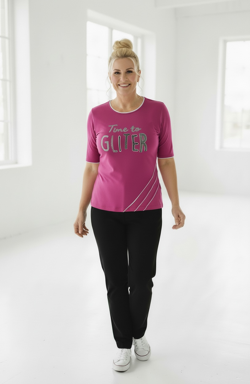 Majica s podaljšanim kratkim rokavom (ciklama)