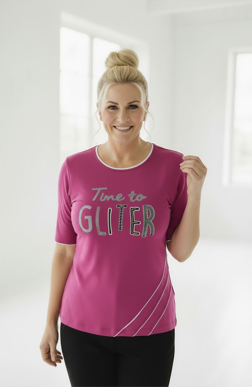 Majica s podaljšanim kratkim rokavom (ciklama)