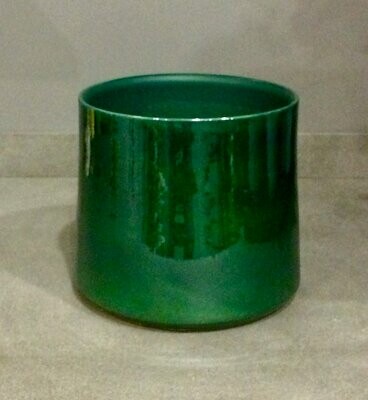 Vaso Ceramica Liscia Verde Petrolio Piccolo