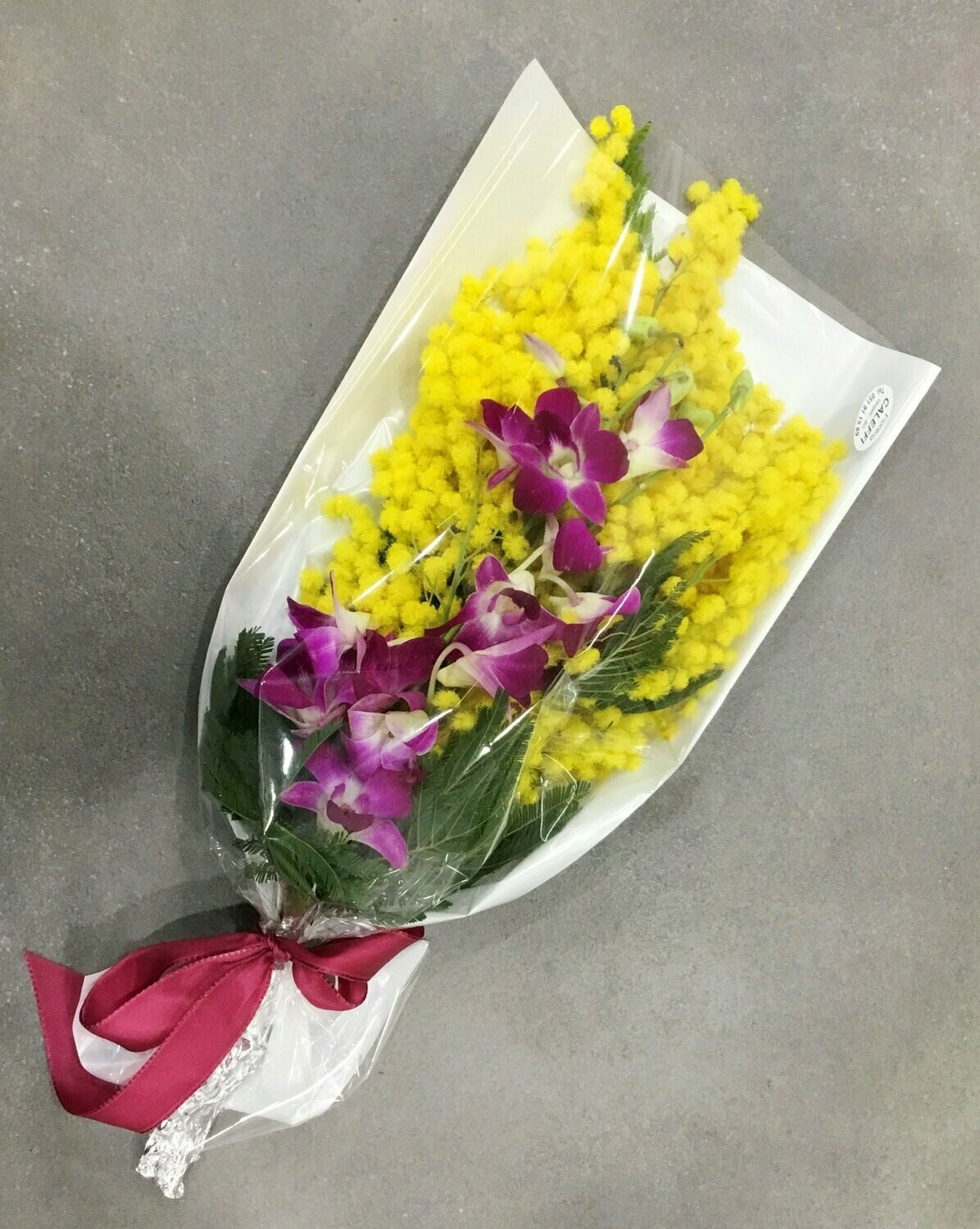 Mazzo Mimosa con Orchidea