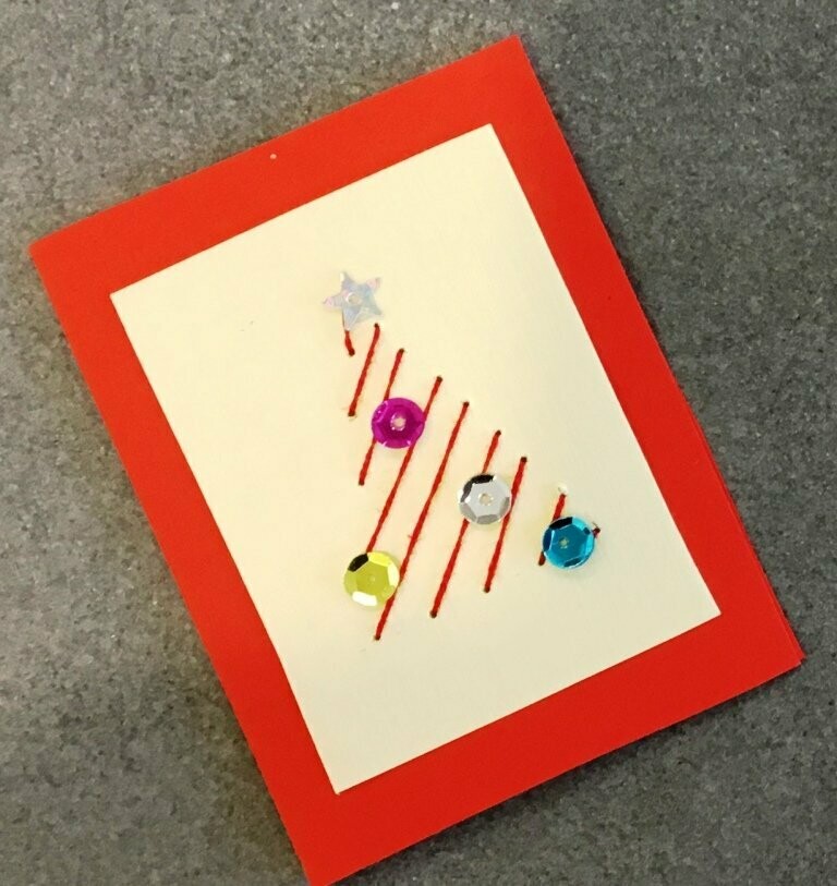 Biglietto Decorato Natalizio Biglietto Decorato Natalizio