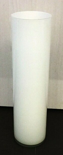 Vaso a Cilindro in Vetro Bianco