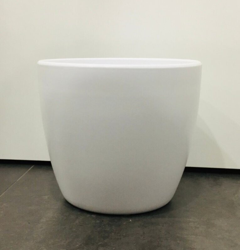 Vaso Ceramica Conico Bianco Grande