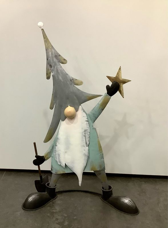 Gnomo con Stella in latta