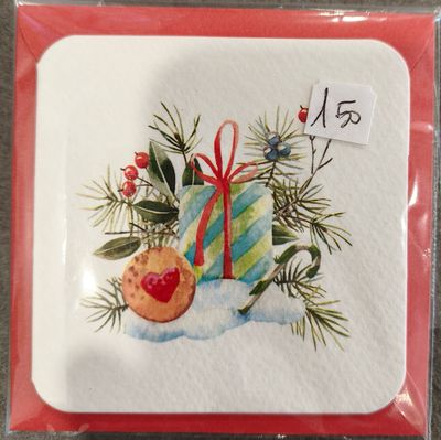 Biglietto Decorato Natalizio Biglietto Decorato Natalizio