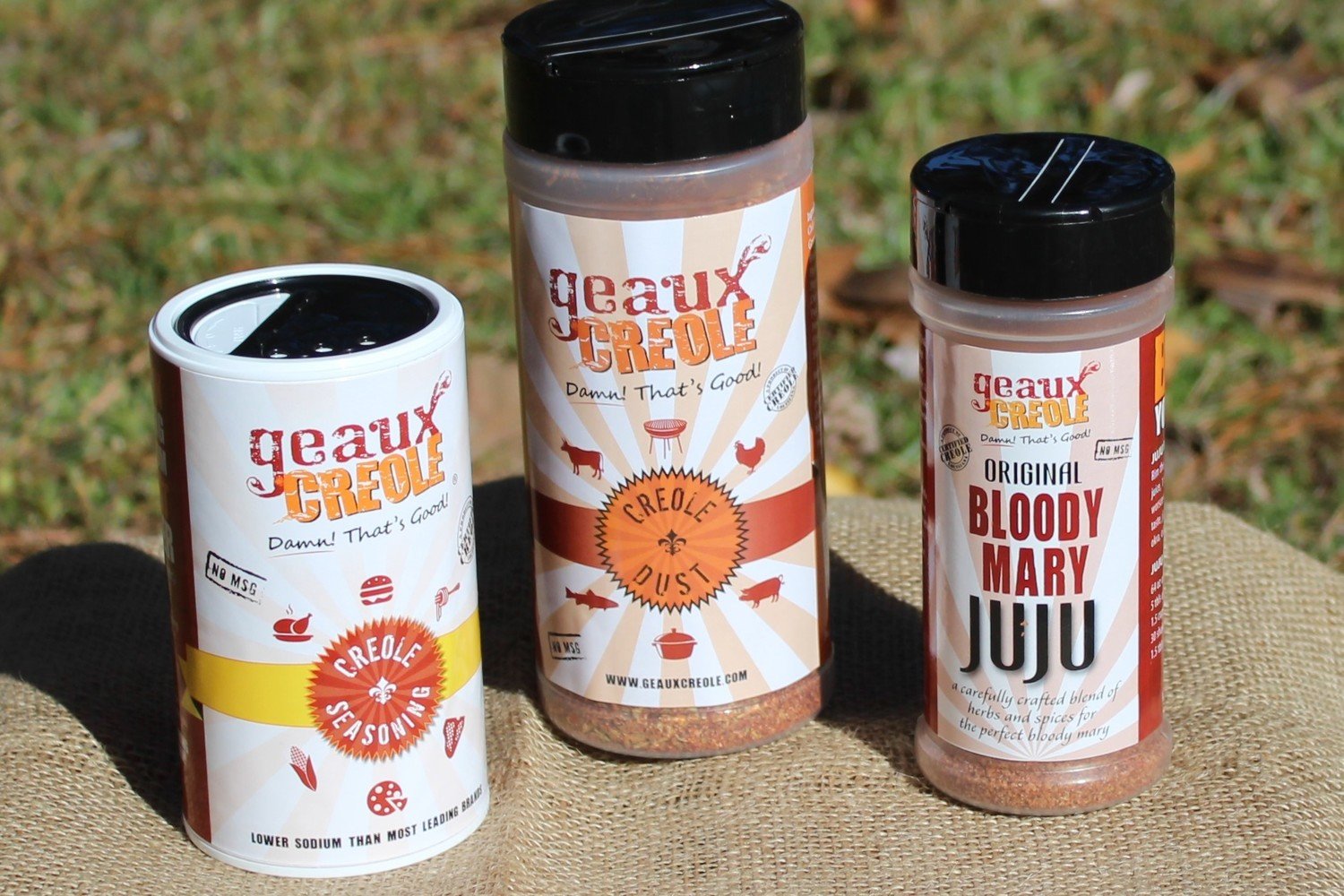 Geaux Creole Tailgate Bundle (3) Dust, Seasoning, JuJu