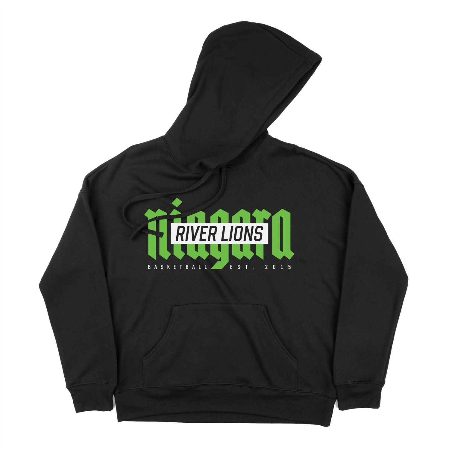 Niagara River Lions Adult Black Hoodie