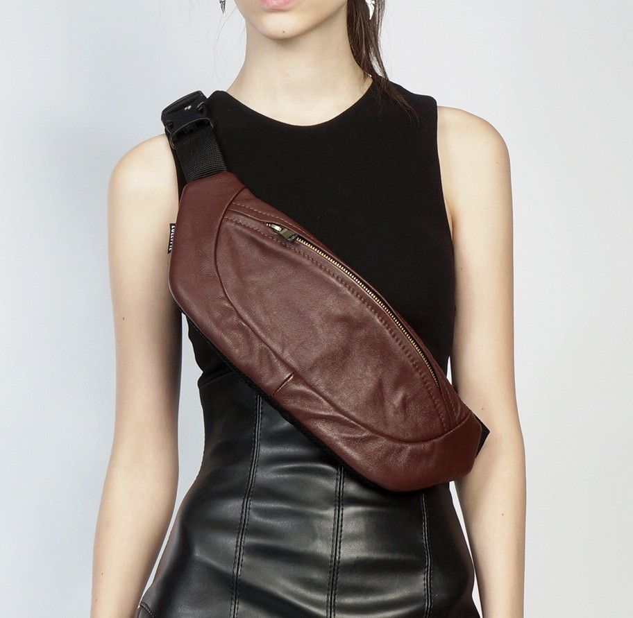 Кожаная сумка на пояс Leather Belt Bag