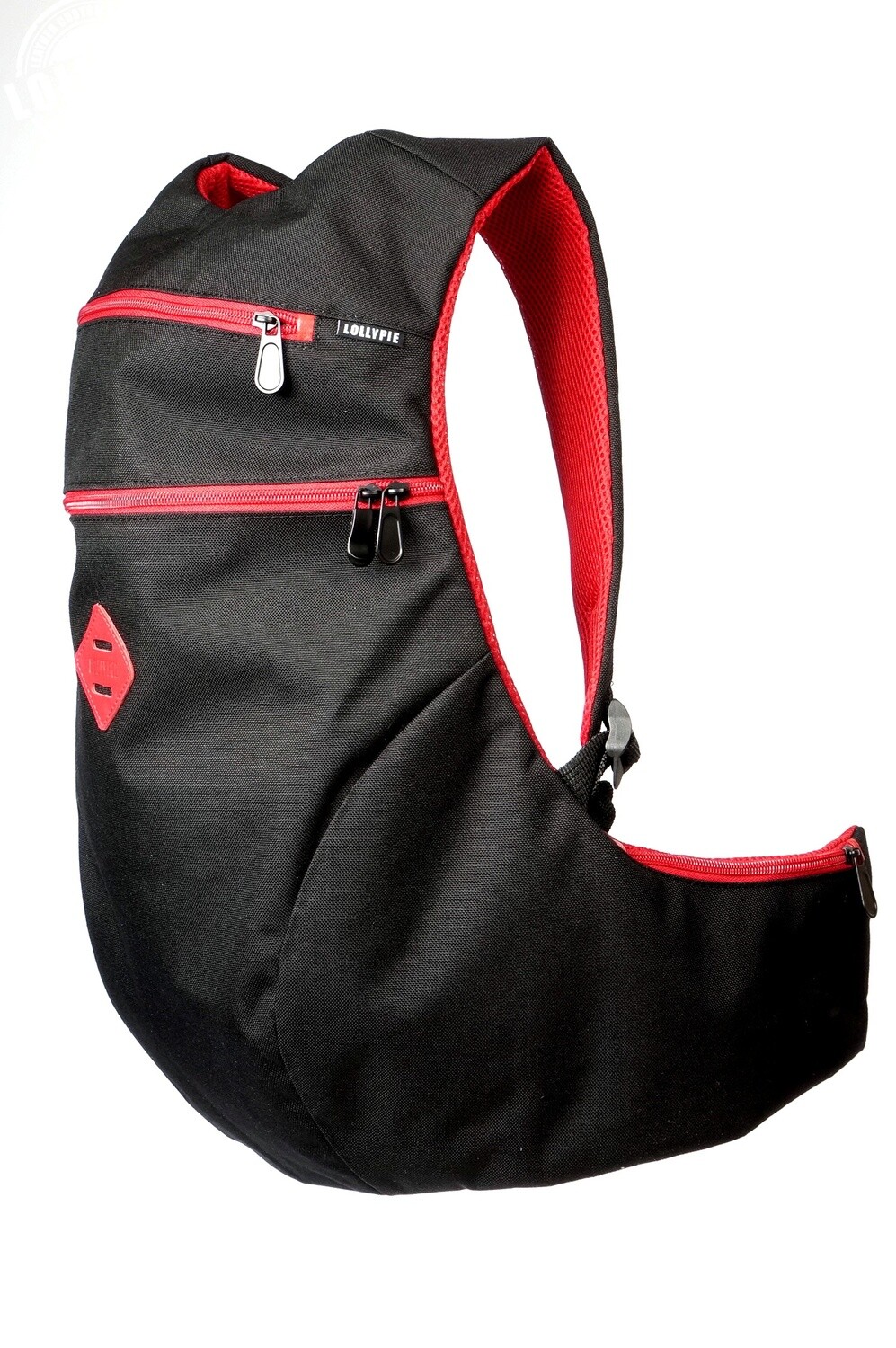 Анатомический рюкзак черно красный