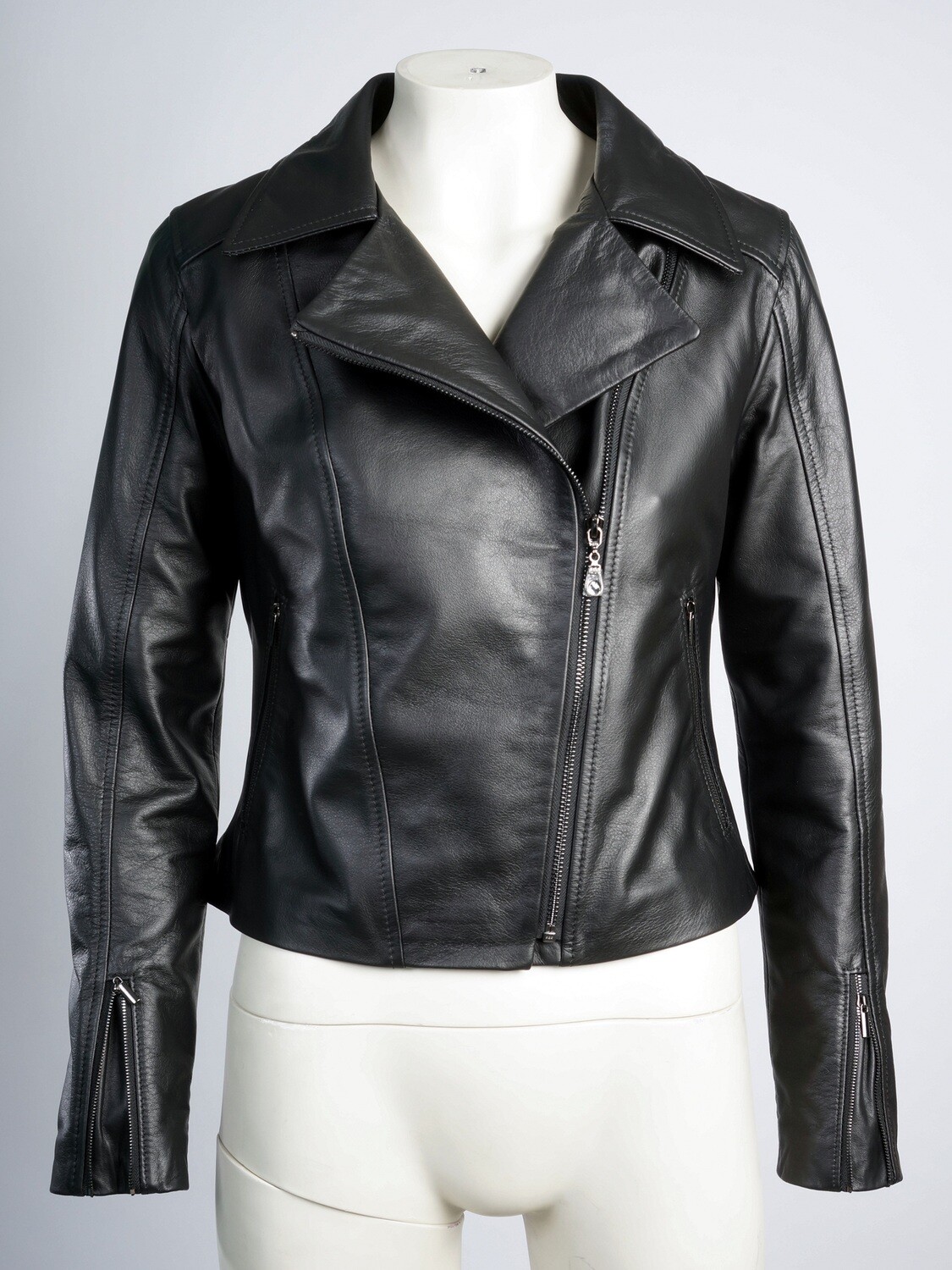 Leather Woman Black Jacket