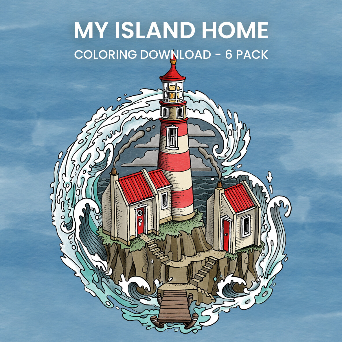 My Island Home Coloring 6 Pack