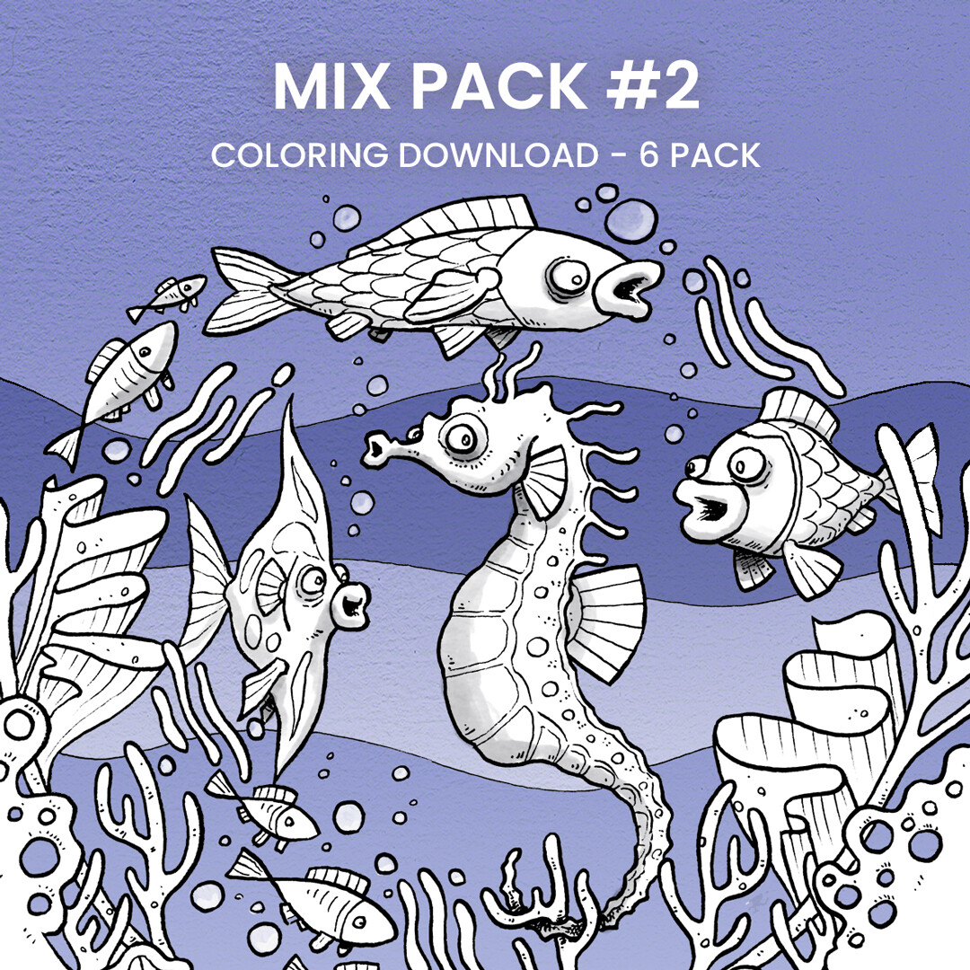 Mix Pack #2 Coloring 6 Pack