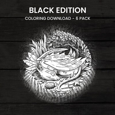 Black Edition Coloring 6+ Pack