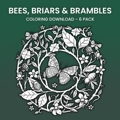 Bees, Briars, and Brambles Coloring 6 Pack
