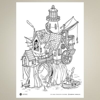Lighthouse Coloring Sheet