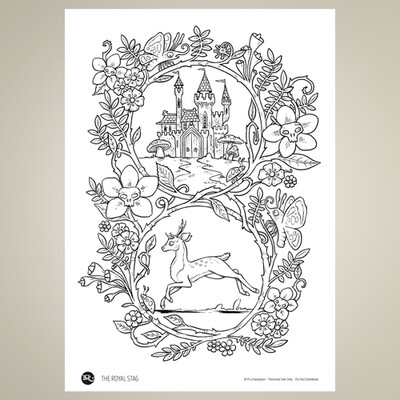 The Royal Stag Coloring Sheet