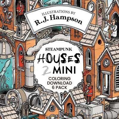 Steampunk Houses 2 Mini Book 6 Pack