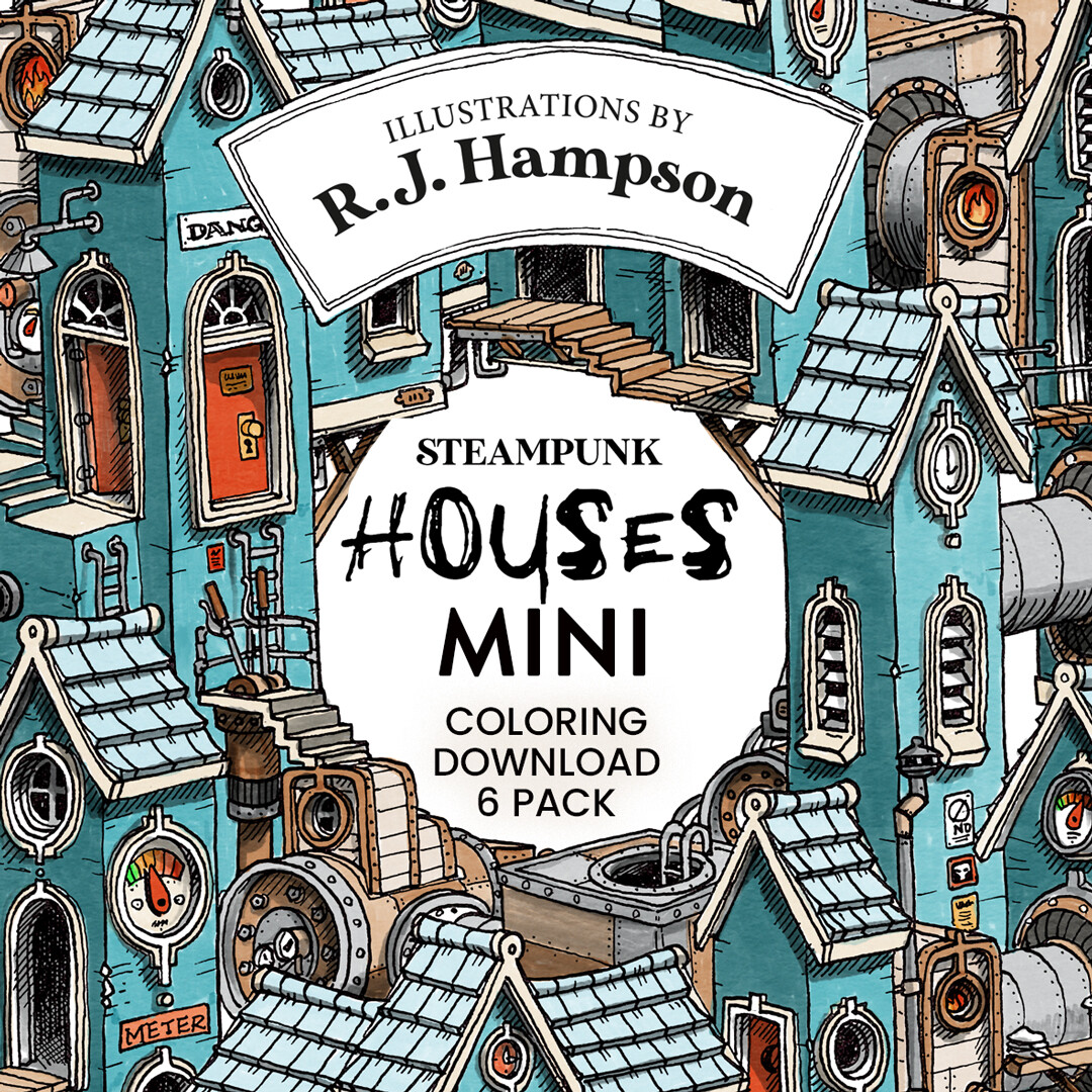 Steampunk Houses Mini Book 6 Pack