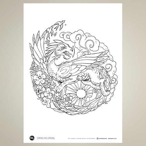 Spring has Sprung Coloring Sheet