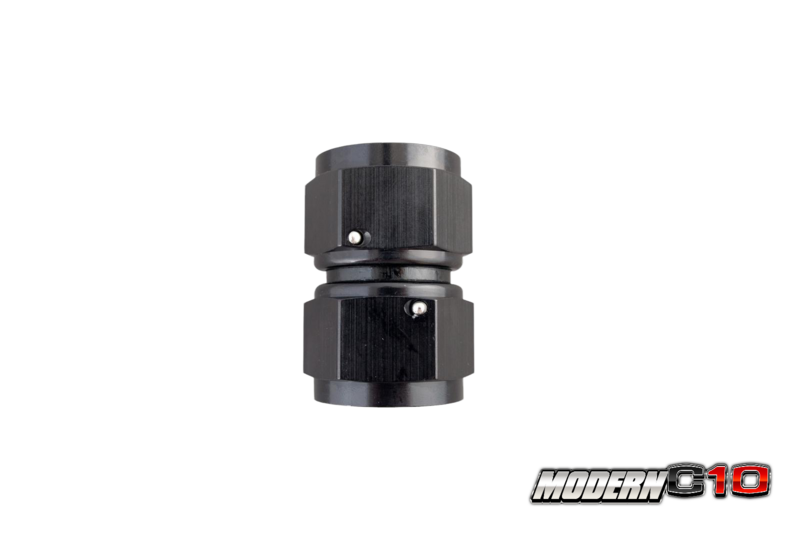 -6an Black Aluminum Female Straight Swivel Coupler