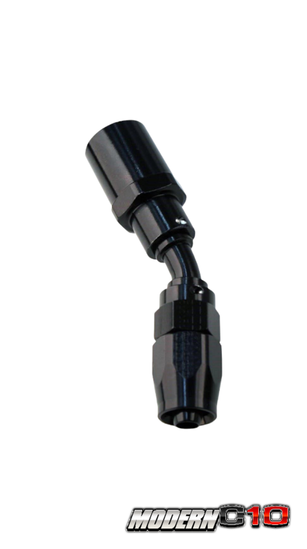 -6an Black Aluminum 30 degree EFI Female Hose Ends