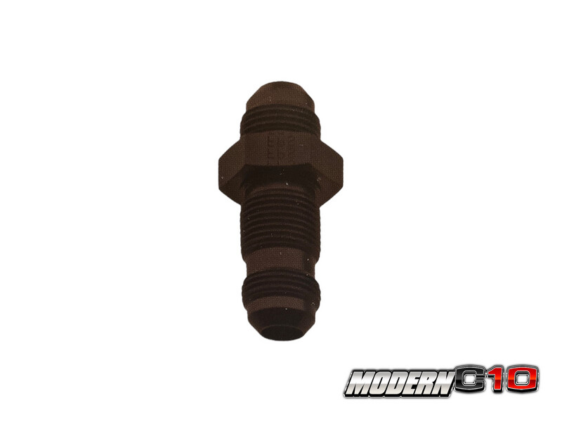 -16an Black Aluminum Straight Bullkhead Fittings