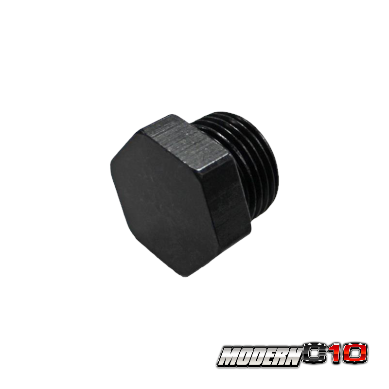 -3an Black Aluminum Hex Head Port Plugs