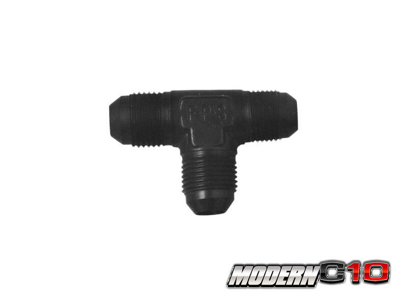 -4an Black Aluminum Male Tee Adapter Fittings