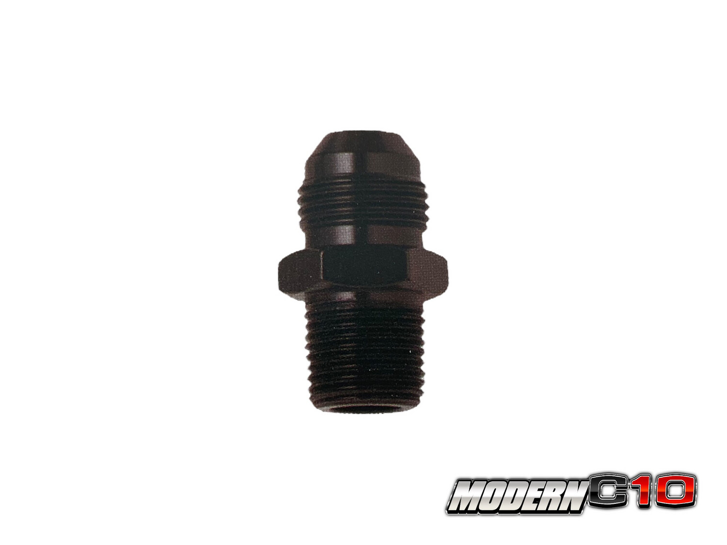 -6an x 1/4” NPT Black aluminum straight adapter fittings