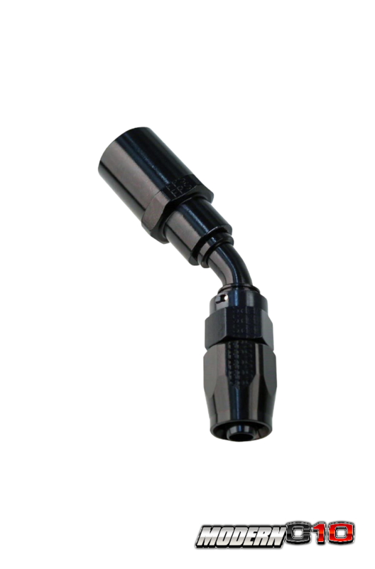 -6an Black Aluminum 45 Degree EFI Female Hose Ends