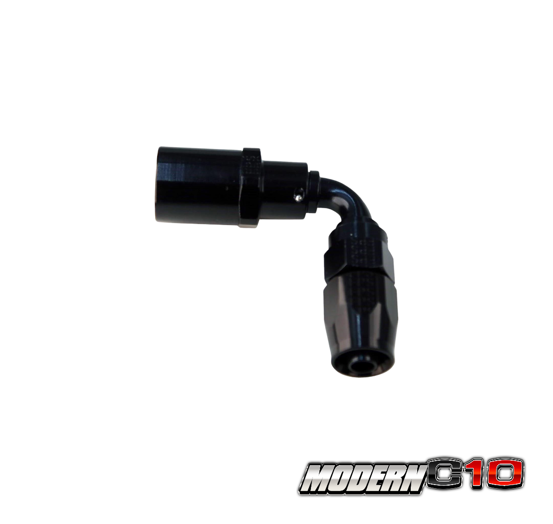 -6an Black Aluminum 90 Degree EFI Female Hose Ends