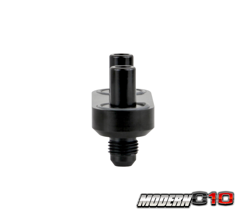 -6an (6L80,6L90, or 8L90) Black Aluminum Transmission Adapter Fittings