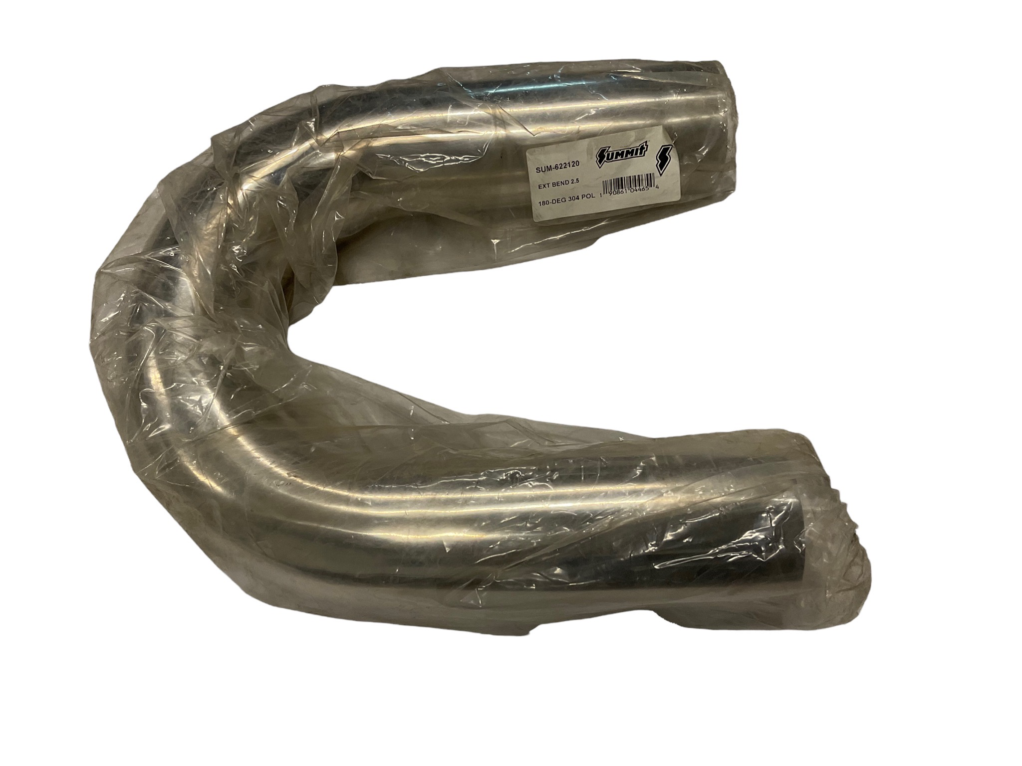 2.5” Stainless Steel 180 Degree Bend.