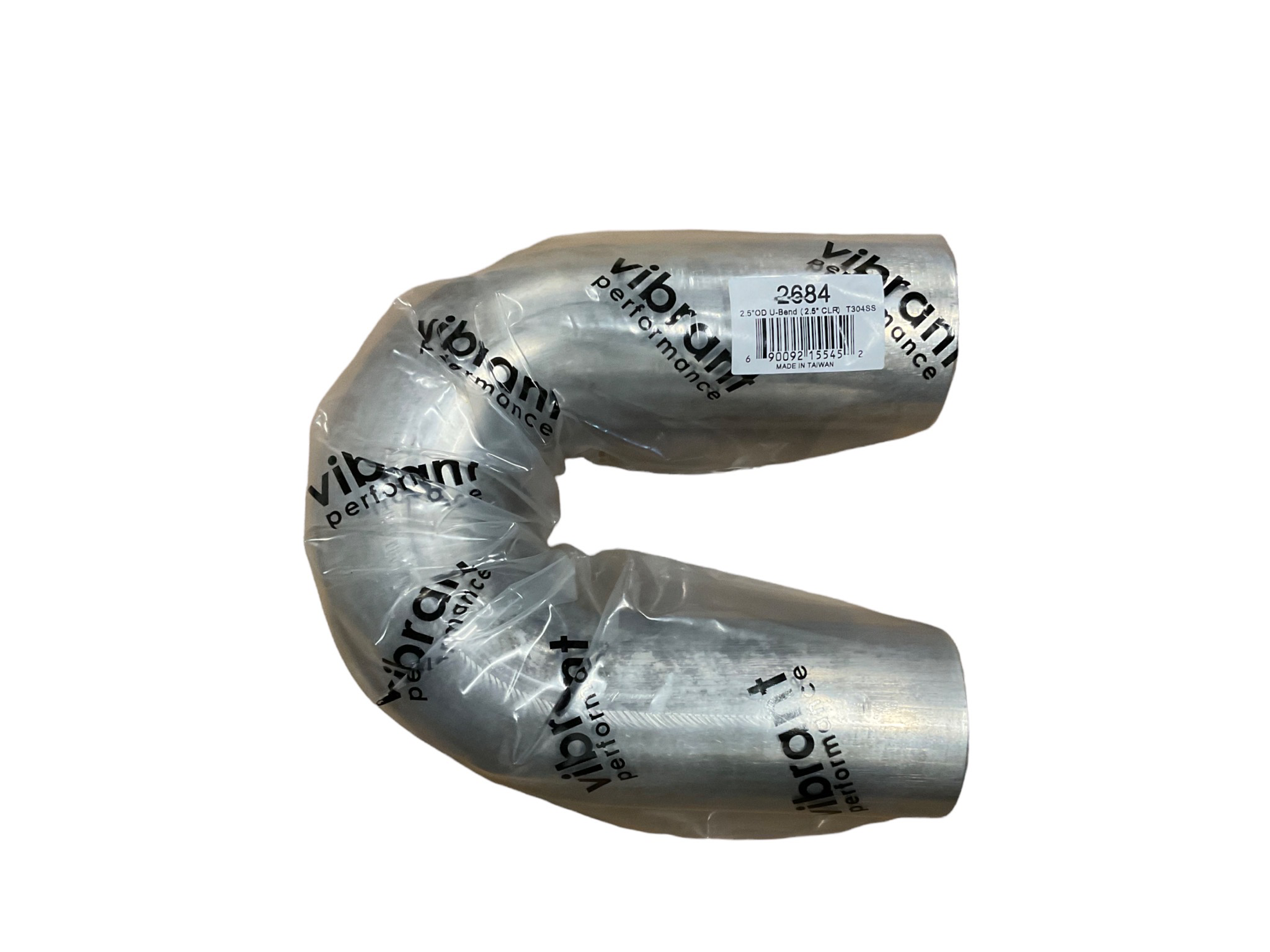 2.5” OD x 2.25” CLR Stainless Steel 180 Degree Bend