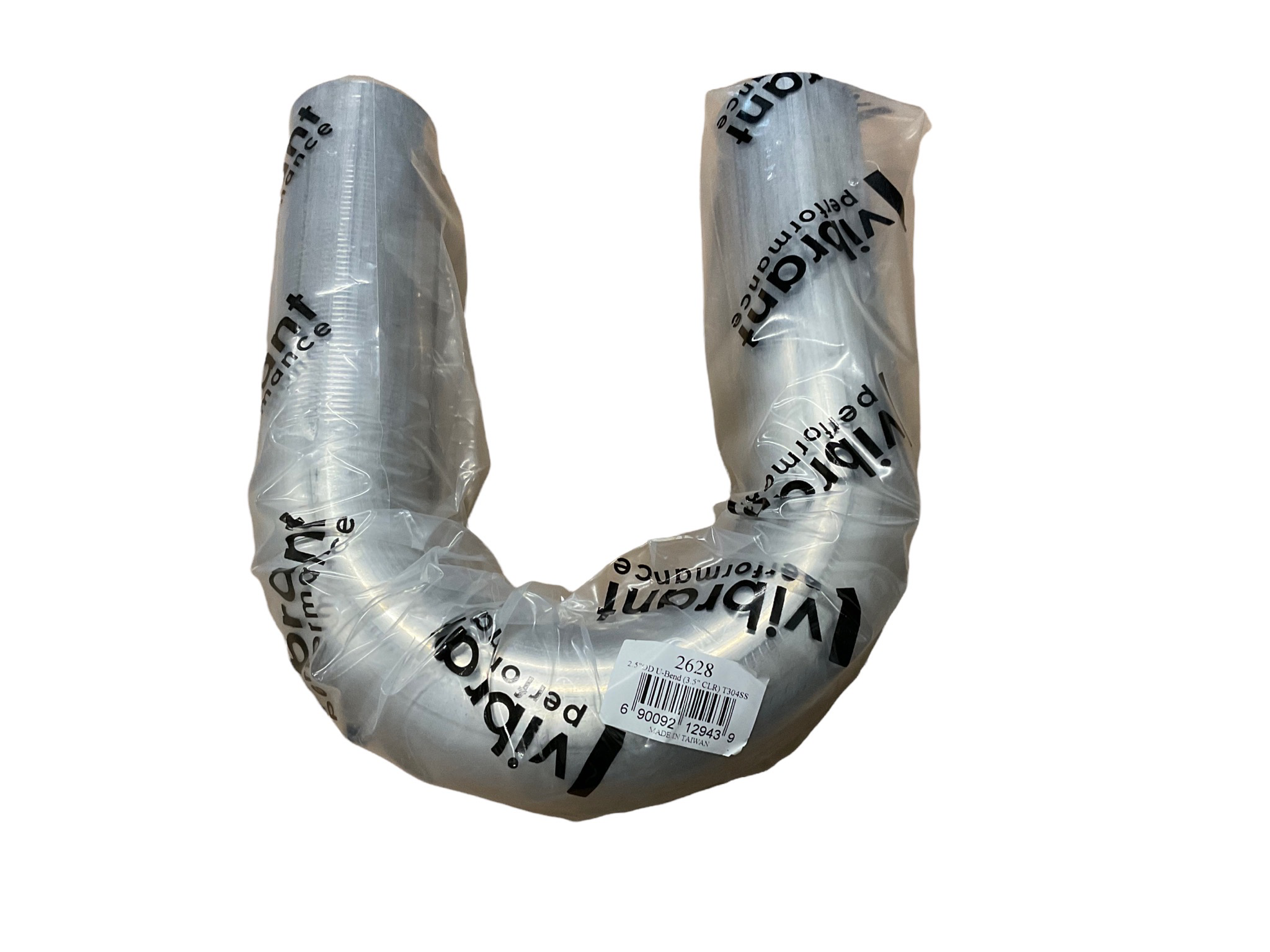 2.5” OD x 3.5” CLR Stainless Steel 180 Degree Bend 